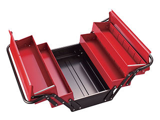 TONE/トネ ツールケース (メタル) V形3段式 410Ｘ220Ｘ220mm BX430｜エムスタ