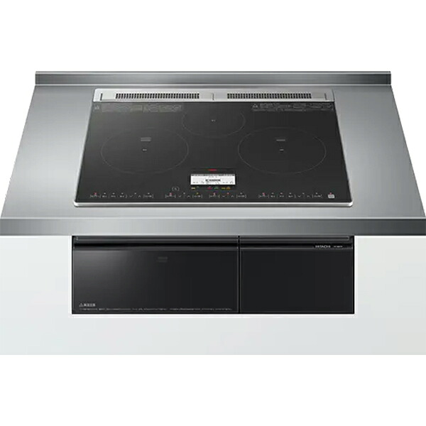 【大型商品の為時間指定不可】 HITACHI 日立 HT-N8KTF ビルトイン3口IH N8Tシリーズ ブラック【幅60cm】【単相200V】 グリル庫内の温度差を少なくして焼きムラを抑制。 【こちらの商品は、沖縄県、離島の配送が出来ませんのでご了承下さいませ。】|エムスタ