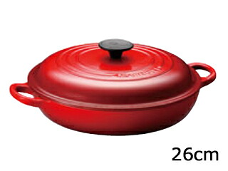 LE CREUSET ル・クルーゼ ビュッフェ・キャセロール 2532 26cmチェリーレッド｜エムスタ