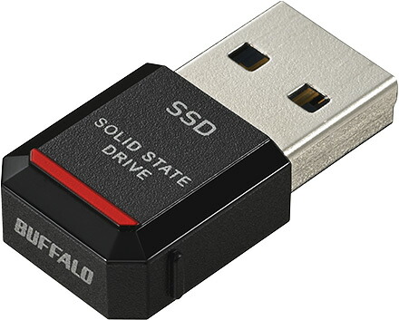 BUFFALO バッファロー 500GB 超コンパクトサイズ USB 3.2(Gen 2) ポータブルSSD SSD-PST500U3BA/D ブラック｜エムスタ