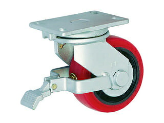 TRUSCO トラスコ中山 重高荷重用キャスター 自在SP付 200MM 耐湿ウレタン車輪700KGF HR/HM200700PCI-TG-WB