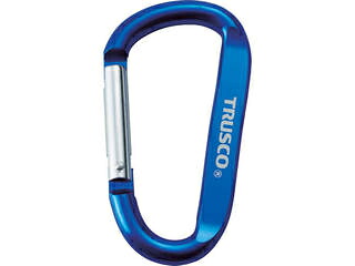 TRUSCO トラスコ中山 まとめ買い カラビナ 線径8mmX80mm D型 ブルー100個 TKN880BLBOX