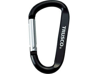 TRUSCO トラスコ中山 まとめ買い カラビナ 線径8mmX80mm D型 ブラック100個 TKN880BKBOX