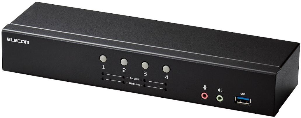 ELECOM エレコム パソコン切替器(KVM)/DisplayPort/4ポート KVM-NDUS4|エムスタ