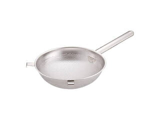 Sampo 三宝産業 UK18-8パンチングストレーナーＦ付 24cm｜エムスタ