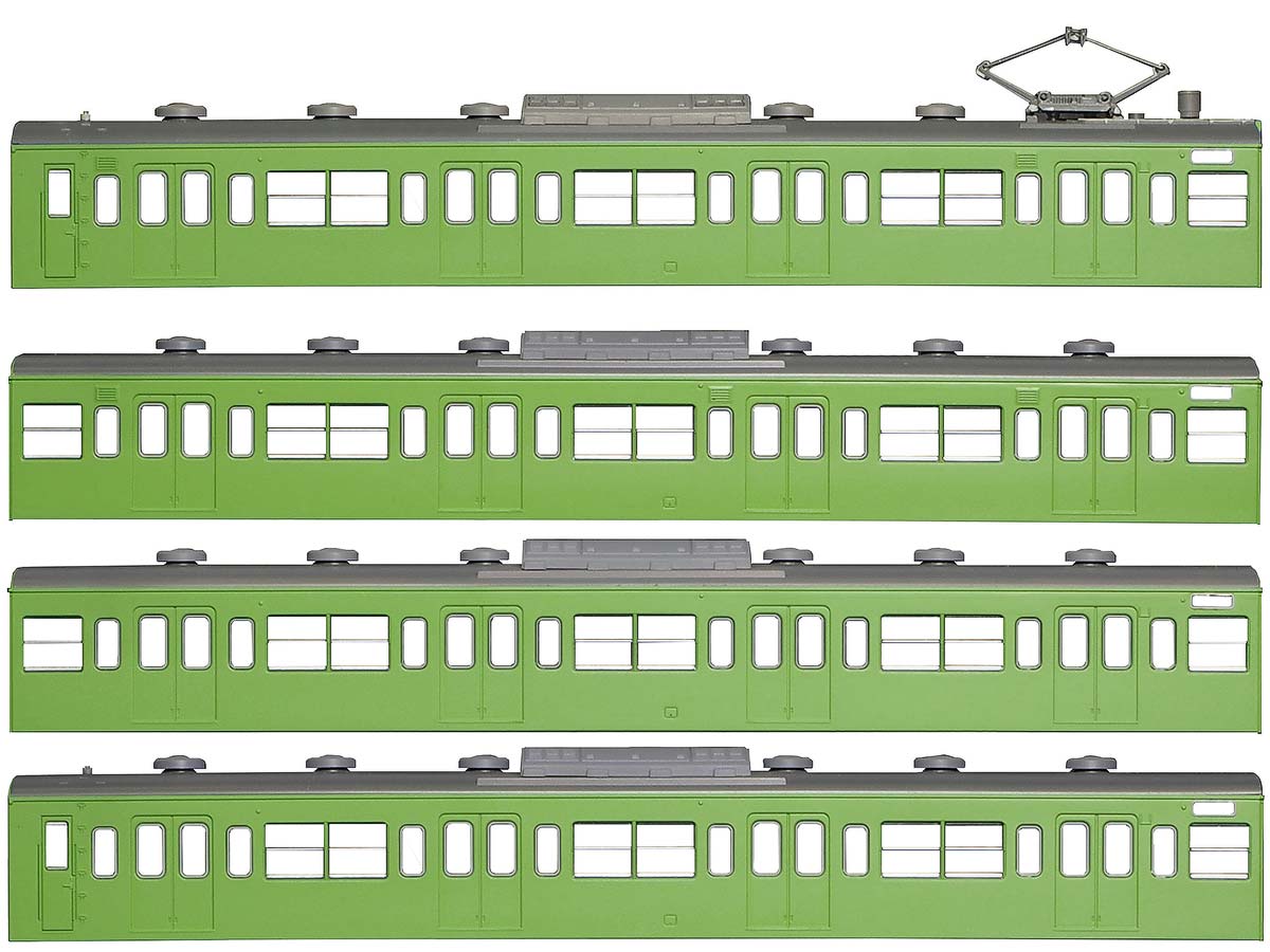 GREENMAX グリーンマックス 国鉄（JR）103系＜低運・非ユニット窓・冷改車・ウグイス＞基本4両編成ボディキットB 18006