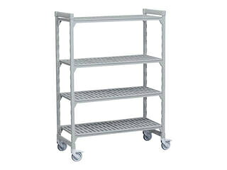 CAMBRO キャンブロ 【代引不可】４６０ベンチ移動カムシェルビングセット　　６１０&times;Ｈ１５００　４段｜エムスタ