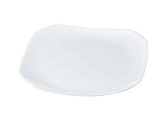 WAKAIZUMI 若泉漆器 ニューホワイト　隅切盛皿　36cm