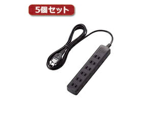 エレコム 【5個セット】エレコム 雷ガードタップ T-K1A-2625BK T-K1A-2625BKX5
