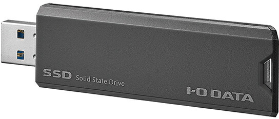 I・O DATA アイ・オー・データ USB10Gbps（USB 3.2 Gen2）対応 スティックSSD 1TB SSPS-US1GR グレー×ブラック