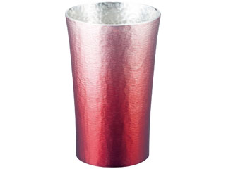 大阪錫器 ★★★錫製タンプラー200ml 赤