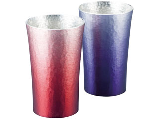 大阪錫器 ★★★錫製タンプラー200ml2客仕掛ける