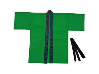 ARTEC 【20個セット】 ARTEC カラー不織布ハッピ 子供用 S 緑 ATC1299X20