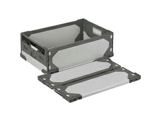 GIFU 岐阜プラスチック工業 RISU/リス 内倒れ式折りたたみコンテナ 611549 LT-RS-SS47 630×420×216 LTRSSS47GYGY630X420X216 グレー/グレー