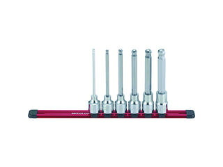 MITOLOY/水戸工機 1/2 ヘックスソケット ボールポイント ロング ホルダーセット 6コマ7点 HHB407ML