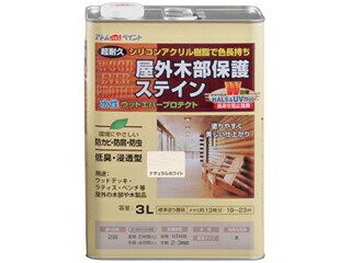 ATOM アトムサポート ウッドエバープロテクト 3L ナチュラルホワイト