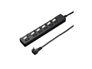 YAZAWA 【5個仕掛ける】 YAZAWA 雷差し固める付6個口節電水道栓1m黒いことH8KS661BKX5