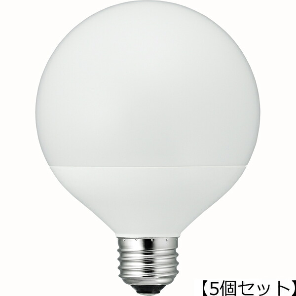 YAZAWA 【5個セット】 YAZAWA G95ボール形LED 100W相当 E26 L色LDG13LG95X5 5,690円