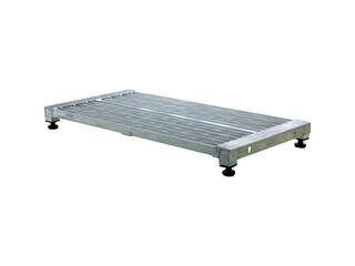 TRUSCO トラスコ中山 【代引不可】低床式アルミ製ステップ グレーチング仕様 900X600XH90～120 TFSG-0960AL｜エムスタ
