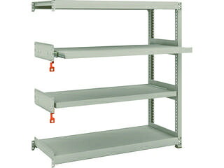 TRUSCO/トラスコ中山 【代引不可】M2型軽中量棚 1160×450×1200 2段 スライド2段 連結 M2-4442M2B