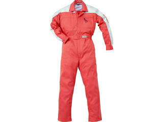 YAMADATATSU 山田辰 AUTO-BI/オートバイ つなぎ服 KM-107 4Lサイズ オレンジ 107-OR-4L