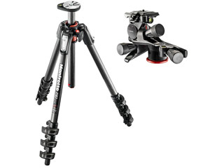 Manfrotto マンフロット JP-MK190C4-3WG 190プロカーボン4段三脚+XPROギア付き雲台キット|エムスタ