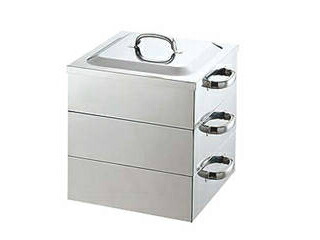 PE 18-8御勤め用角蒸器 3段42珊