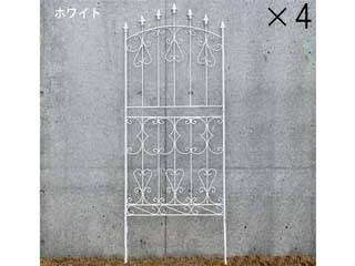 住まいスタイル アイアンローズフェンス150 ロータイプ 4枚組 RS012L-4P-WHT ホワイト 同梱注文不可 カード払い限定 沖縄・北海道・離島お届け並びに時間指定不可｜エムスタ