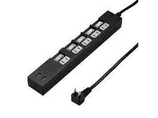 YAZAWA 5個セット YAZAWA 個別スイッチ付5AC2USB3.4A2mブラック Y02KS752BK2UX5