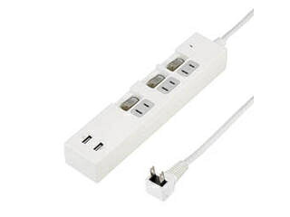 YAZAWA 5個セット YAZAWA 個別スイッチ付3AC2USB3.4A2mホワイト Y02KS532WH2UX5