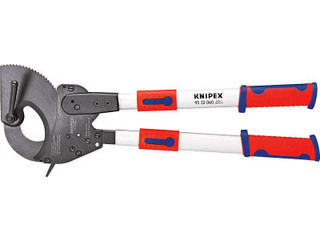KNIPEX クニペックス 【代引不可】9532-060 ラチェット式ケーブルカッター 600mm 9532-060｜エムスタ