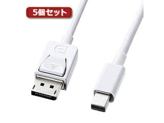 サンワサプライ 【5個セット】 サンワサプライ ミニ-DisplayPort変換ケーブル1m KC-DPM1WX5
