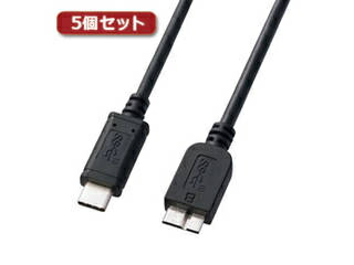 サンワサプライ 【5個仕掛ける】 USB3.1Gen2TypeC-microB有線テレビ KU31-CMCB10X5