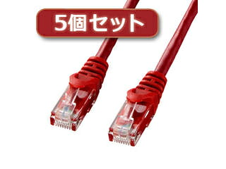 サンワサプライ 【5個セット】 サンワサプライ カテゴリ6UTPLANケーブル LA-Y6-15RX5