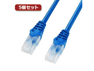 サンワサプライ 【5個仕掛ける】 サンワサプライ ツメ折れ押しとどめるCAT5eLAN有線テレビ 天使の都市-Y5TS-15BLX5