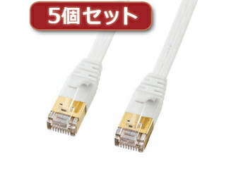 サンワサプライ 【5個仕掛ける】 サンワサプライ CAT7ウルトラ木目細かローカルエリアネットワーク有線テレビ(3m、白いこと) KB-FLU7-03WX5