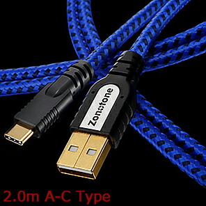 Zonotone ゾノトーン Grandio USB-2.0 (A-C) 2.0m A-C type ご機嫌立場USB有線テレビ ケーブル-PCアクセサリー-USBケーブル
