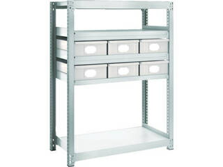 TRUSCO/トラスコ中山 【代引不可】M2型軽中量棚 H1800 スチール引出付 大X6 M2-6337-B6