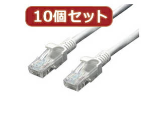 変換名人 変換名人 【10個セット】 LANケーブル CAT5 5.0m LAN5-CA500X10