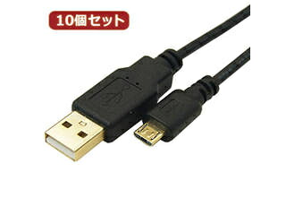 変換名人 変換名人 【10個セット】 極細USBケーブルAオス-microオス 3m USB2A-MC/CA300X10