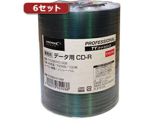 HIDISC/ハイディスク HI DISC 【6セット】 CD-R(データ用)高品質 100枚入 TYCR80YS100BX6