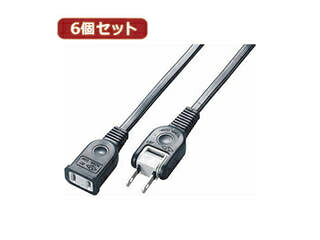 YAZAWA YAZAWA 【6個セット】耐トラ付延長コード Y021010BKX6