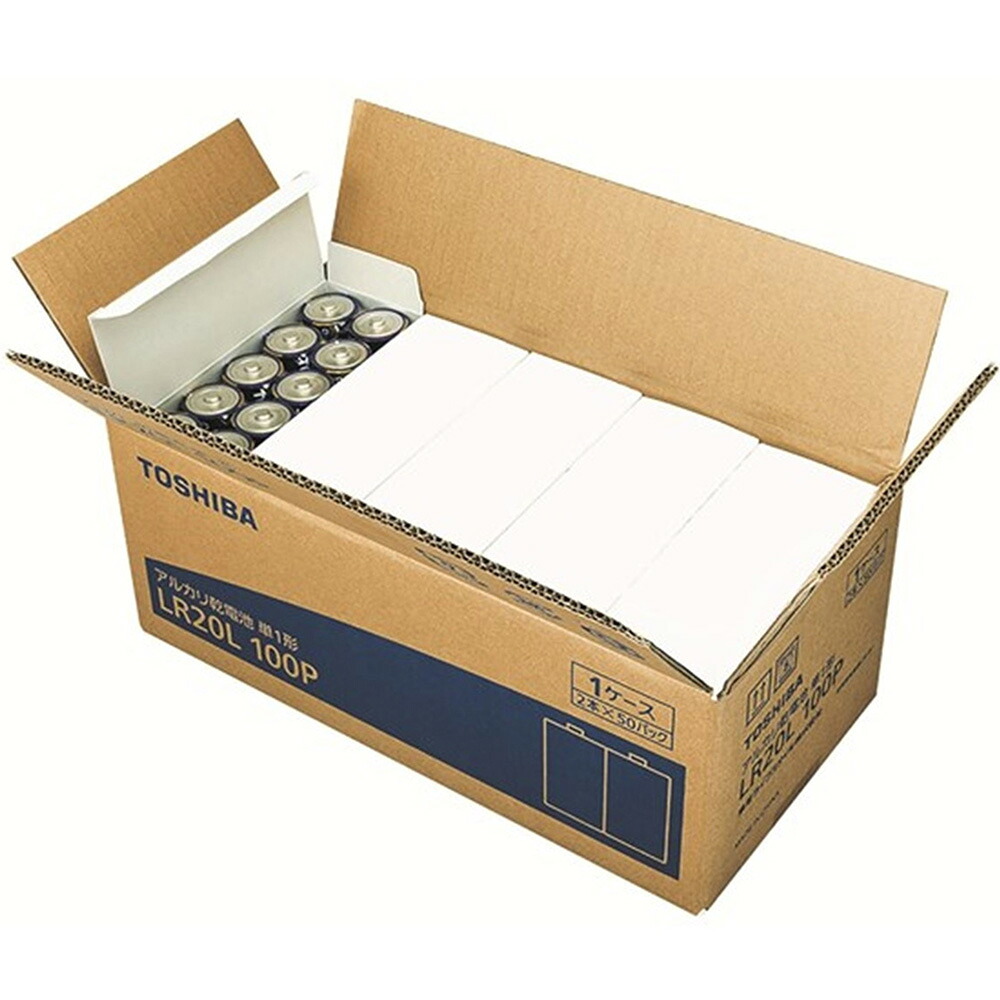 TOSHIBA/東芝 LR20L 100P アルカリ乾電池 単1形 100本入 7,200円