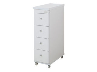 Juei Art/充英アート【メーカー直送代引不可】 すき間ワゴン 幅25cm×奥行き44cm RSW-2544W 【同梱不可】 【沖縄・九州・北海道・離島お届け不可/配送時間指定不可】