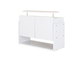 Juei Art/充英アート【メーカー直送代引不可】 コレクションラックワイド専用 上置き ロータイプ 奥行28.5cm CR-T8329USW ホワイト 【同梱不可】 【沖縄・九州・北海道・離島お届け不可/配送時間指定不可】|エムスタ