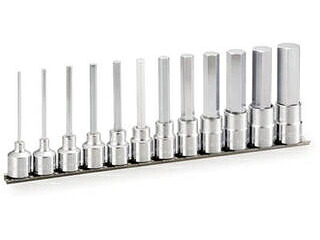 TONE トネ ロングヘキサゴンソケットセット(保持者付) 12pcs HH412L ソケットレンチ用ソケット-手動工具-DIY・工具