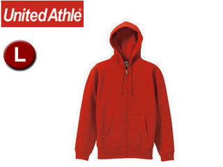 United Athle/ユナイテッドアスレ 10.0オンス T/Cスウェット フルジップパーカ（裏起毛）アダルト 【L】 （レッド）