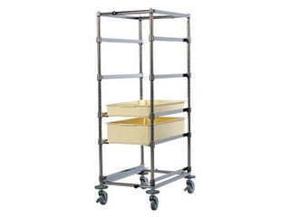 【代引不可】ＳＡ１８－８フリーラックカート ５段