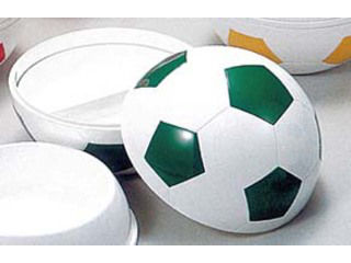お子様ランチ皿　サッカーボール　大（仕切付）グリーン