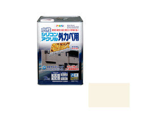 ASAHIPEN/アサヒペン 水溶性ケイ素樹脂アクリル樹脂外かべ用 16kg 象牙色 花・ガーデン・DIY-DIY・工具-塗装用品